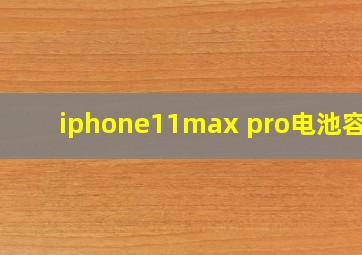 iphone11max pro电池容量